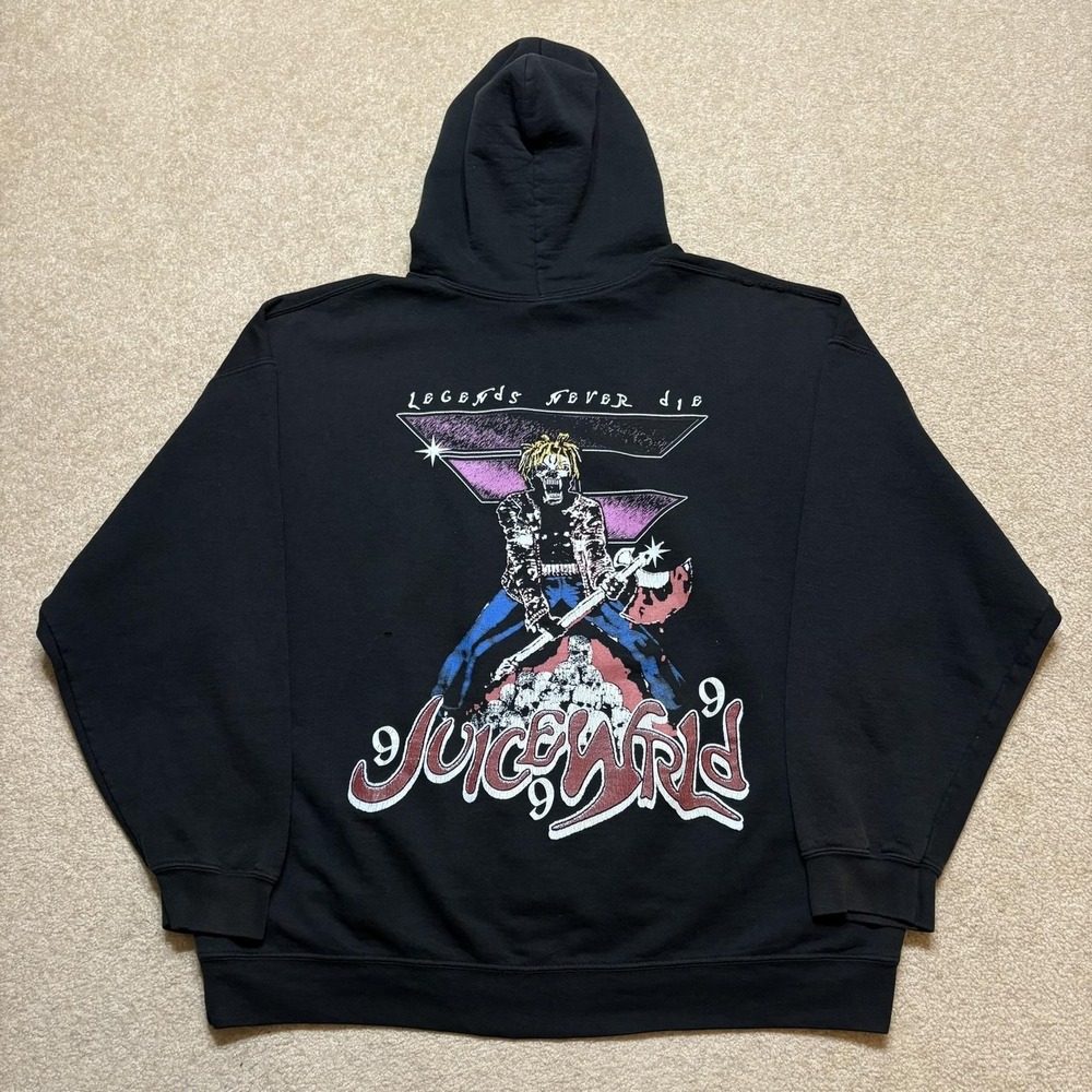 Juice WRLD x FAZE Clan Hoodie Sweatshirt Mens XL Black Legends Never Die Graphic